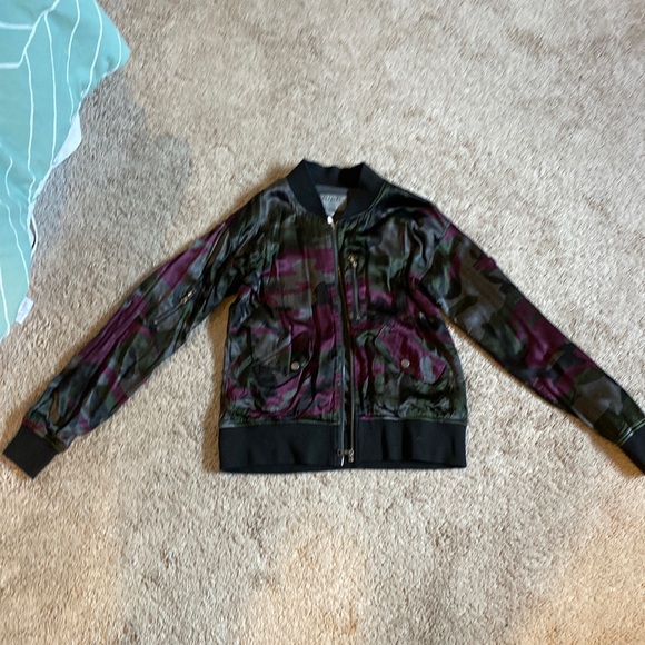 Camo satin bomber jacket - Picture 1 of 6